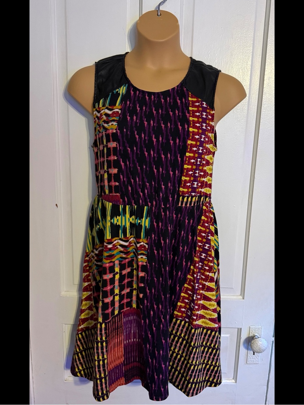 Forever 21 NWT Colorful Geometric Print Fit & Flare Dress